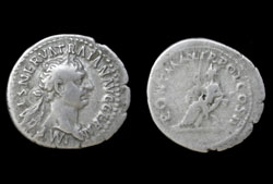 Trajan, Denarius, Abundance reverse